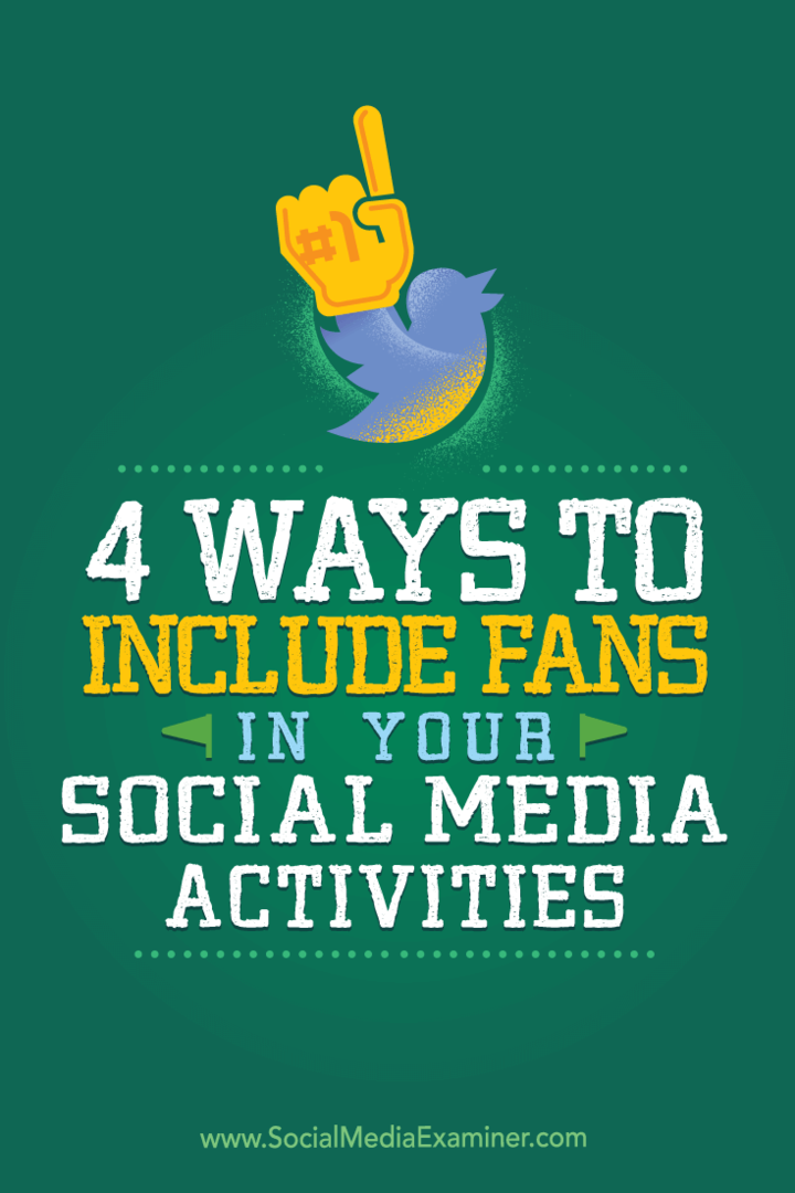 Tipy na štyri kreatívne spôsoby, ako môžete do svojich aktivít na sociálnych sieťach zapojiť fanúšikov a sledovateľov.