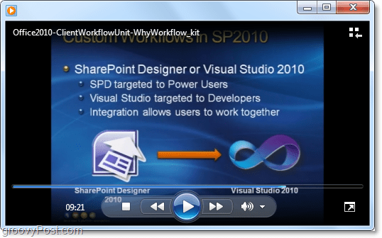 Výukové video ClientWorkFlow o vývoji Microsoft Office / Sharepoint 2010