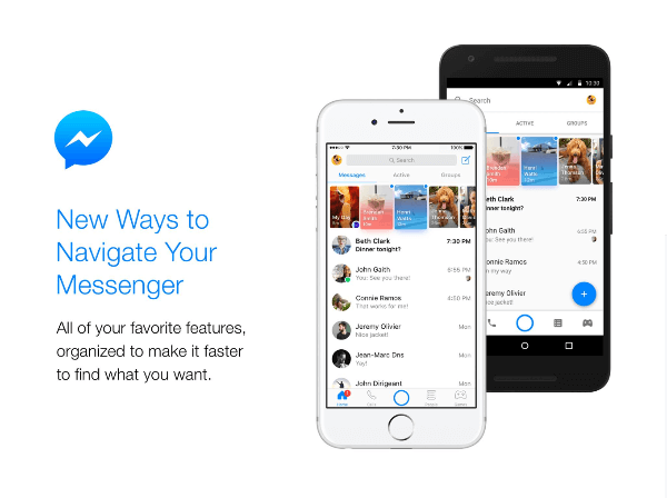 Facebook oznamuje nový vzhľad a nové funkcie pre domovskú obrazovku Messenger.