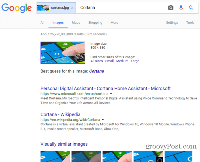Výsledky vyhľadávania obrázkov na stránkach Google