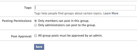povolenia skupiny facebook