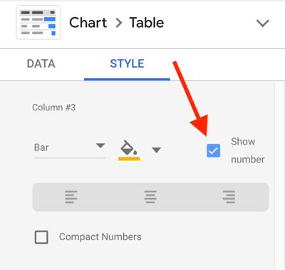 Pomocou služby Google Data Studio môžete analyzovať svoje reklamy na Facebooku, krok 23, možnosť zobraziť číslo pre každú metriku