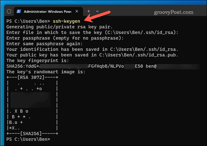 Generujte kľúče SSH v systéme Windows 11
