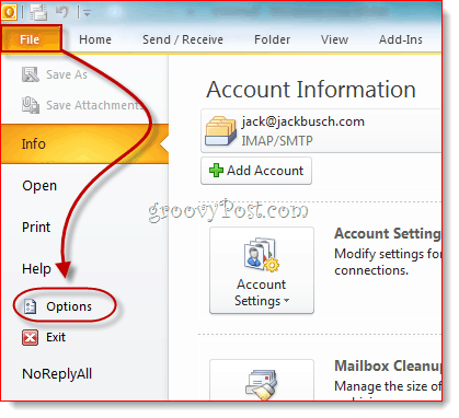 Odhaliť kartu pre vývojárov v programe Outlook 2010