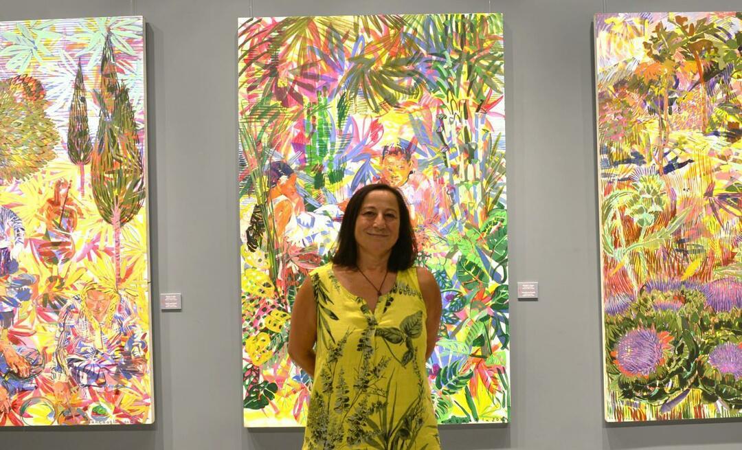 Výstava obrazov Zeliha Akçaoğlu „Secret Gardens“ je v Ziraat Bank Çukurambar Art Gallery