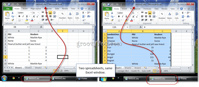 Ako zobraziť tabuľky Excel 2010 vedľa seba na porovnanie
