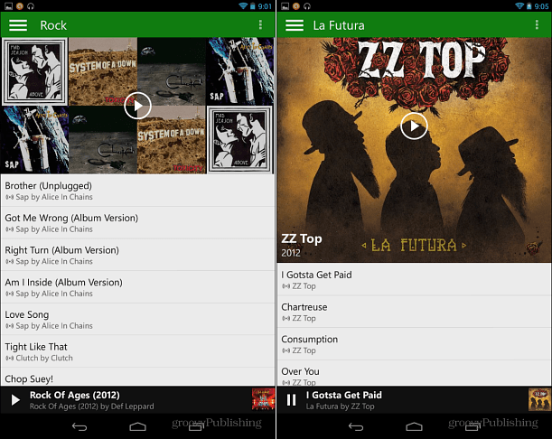 Hudba Xbox v systéme Android