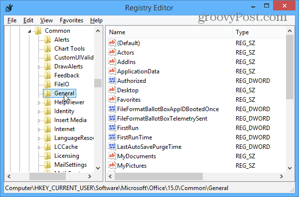 Editor databázy Registry