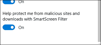 vypnite SmartScreen 2
