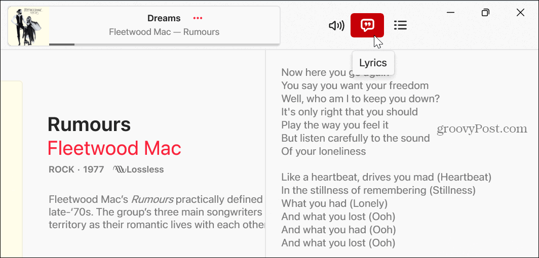 Pozrite si texty v Apple Music