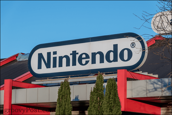 Logo Nintendo na budove