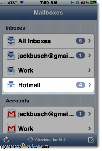 Pridanie služby Hotmail Exchange ActiveSync do iPhone
