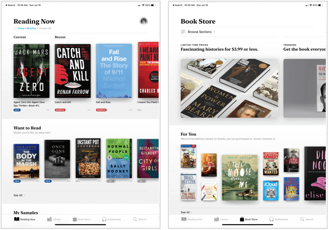 Knihy Apple na iPade