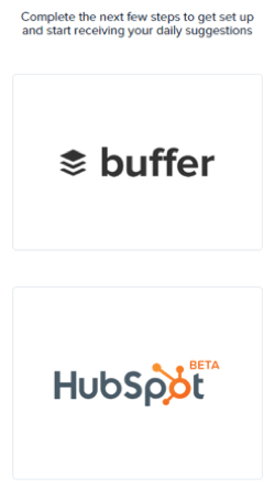 Quuu sa integruje s Buffer aj HubSpot.
