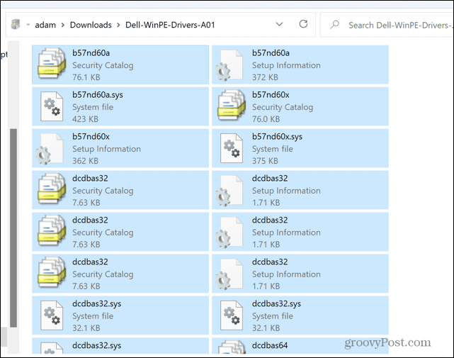 Windows 11 extrahovaný súbor cab