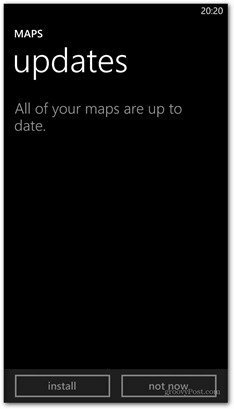 Aktualizácia máp Windows Phone 8