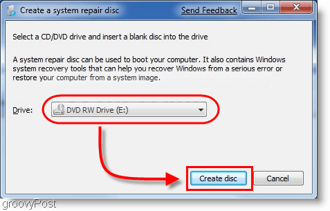 Windows 7: Vytvorte disk na opravu systému