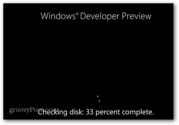Windows 8 Nová funkcia kontroly chýb na disku