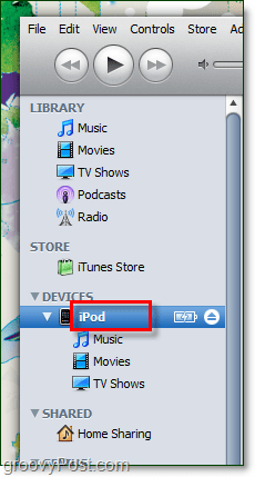 otvorte iTunes a dvakrát kliknite na aktuálny názov zariadenia