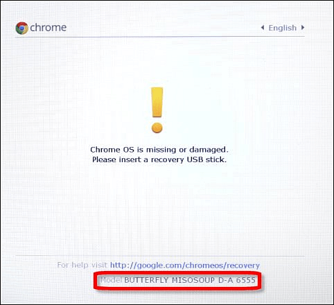 Chrome OS chýba alebo je poškodený