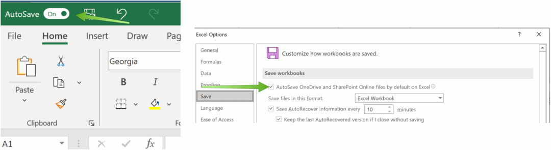 Ukladajte súbory programu Excel na OneDrive Automatické ukladanie do aplikácie Microsoft Excel