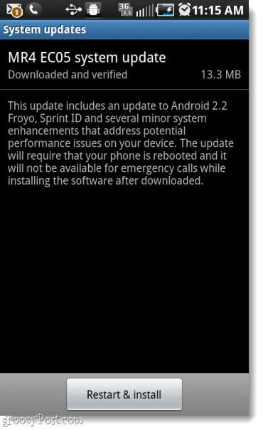 Sprint Rozširovanie aktualizácií OTA Froyo pre Samsung Galaxy Epic 4G