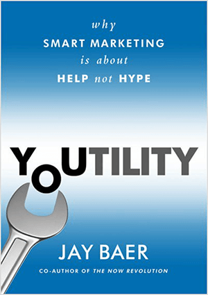Toto je snímka z obálky knihy Youtility od Jay Baera.