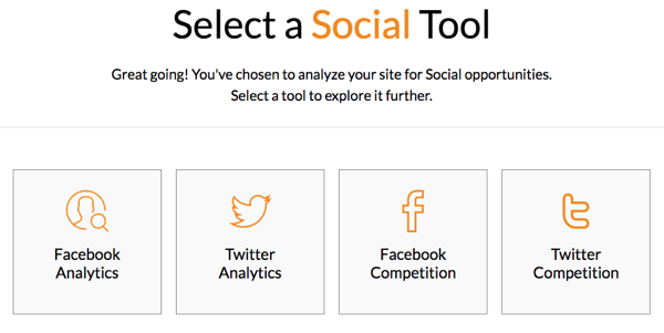 Vyberte nástroj sociálnych médií v Modove.