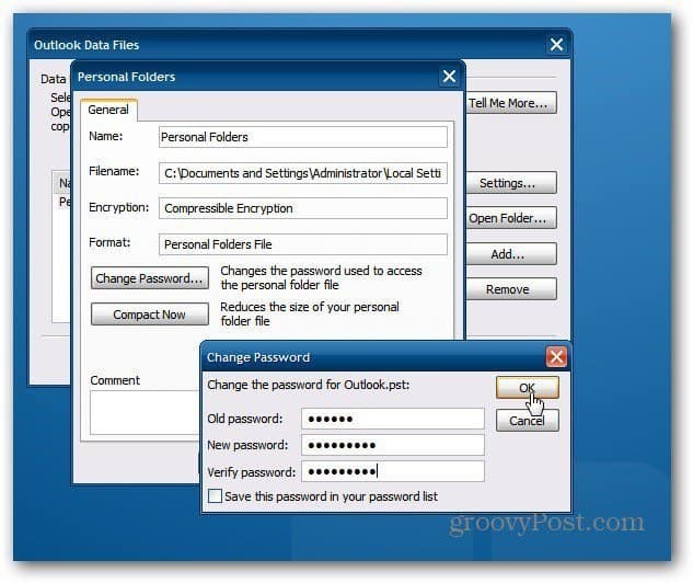 Ako chrániť heslom súbor PST programu Outlook