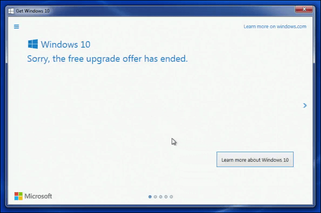 Spoločnosť Microsoft odporúča zákazníkom kontaktovať podporu pre inovácie na systém Windows 10, ktoré nie sú dokončené do konečného termínu