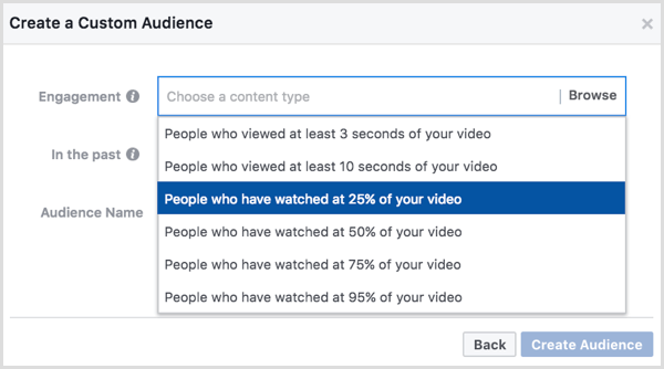 Vlastné publikum Facebooku na základe zhliadnutí videa