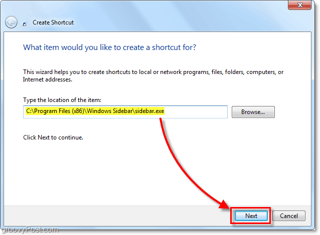 umiestnenie bočného panela v systéme Windows 7 pre 32-bit na 64-bit