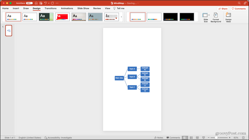 Orientácia snímky na výšku v PowerPointe pre Mac