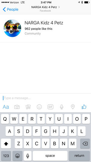 obrazovka aplikácie facebook messenger