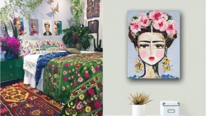 Dekoratívne návrhy v súlade so štýlom "Frida Kahlo"