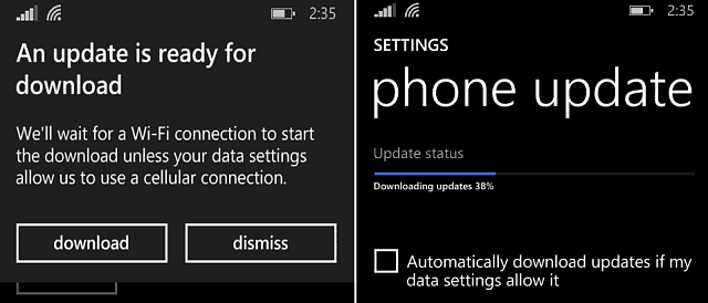 aktualizácia systému Windows Phone 8-1