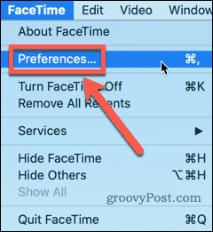 mac facetime preferencie