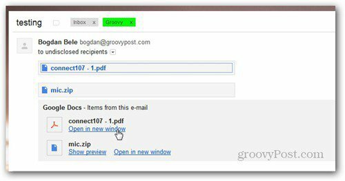 poslať pomocou e-mailu prijatého na disku Google