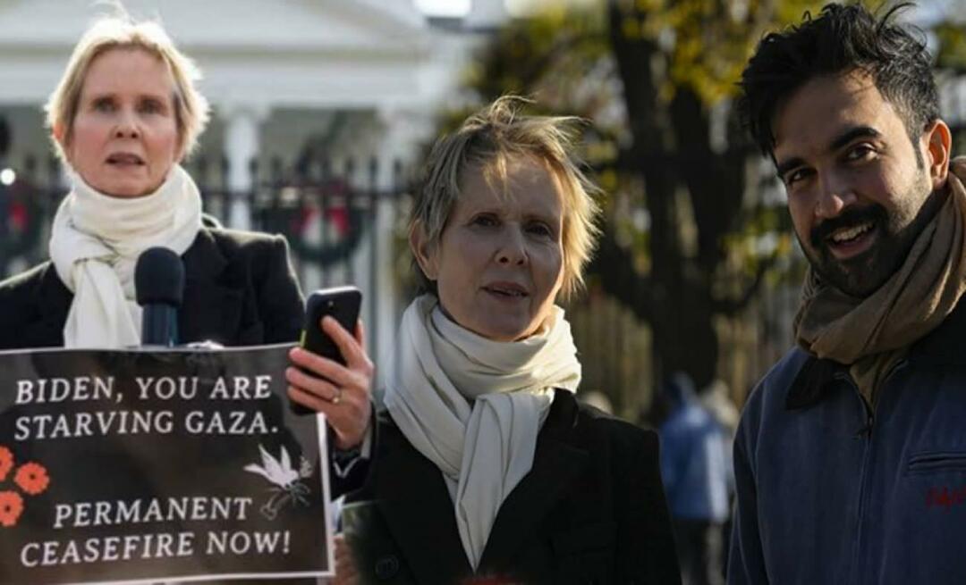 Americká herečka Cyntia Nixon prehovorila za Palestínčanov spred Bieleho domu!
