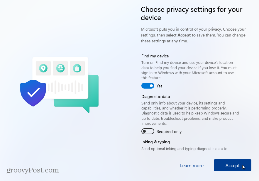 Nastavenia ochrany osobných údajov Windows 11