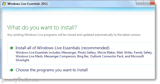 inštalácia živých náležitostí systému Windows