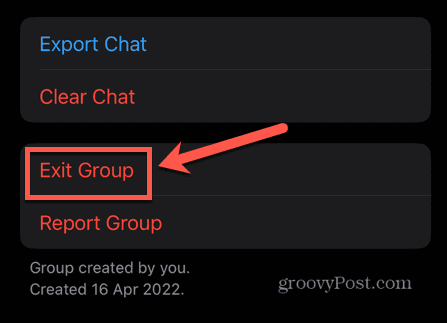 Whatsapp opustiť skupinu