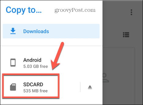 úložisko na SD karte pre Android