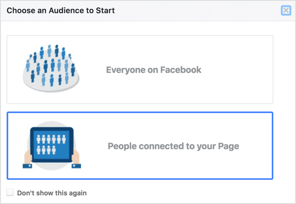 Vyberte ľudí pripojených k vašej stránke v službe Facebook Audience Insights.