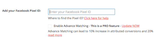 Vložte svoje ID pixelu z Facebooku do pluginu PixelYourSite.