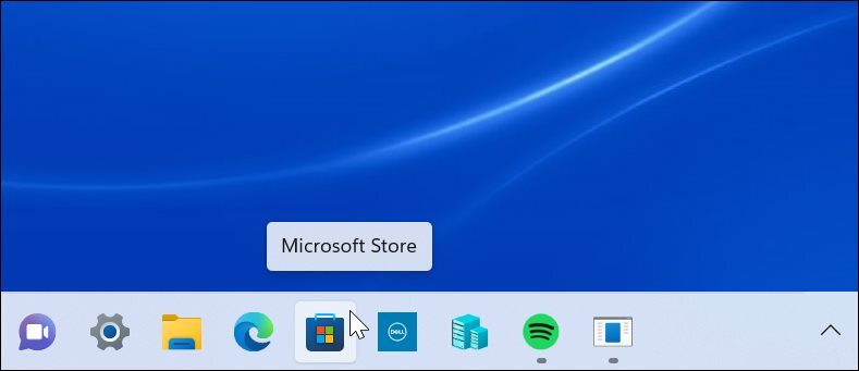 Panel úloh v obchode Microsoft Store