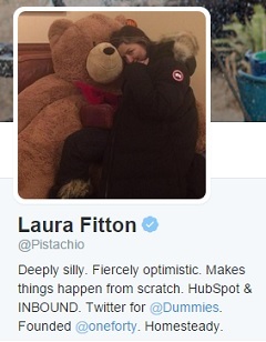 Profil Laury Fittonovej na Twitteri.