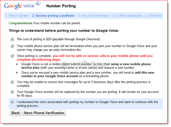 Preneste existujúce číslo do služby Google Voice