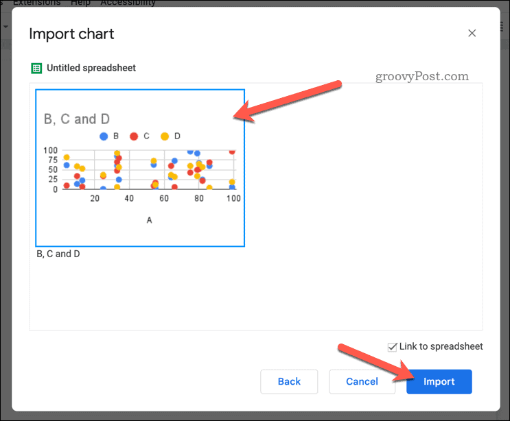 Import grafu v službe Dokumenty Google