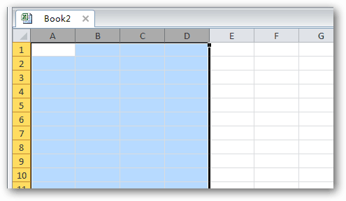 Vybrané bunky microsoft Excel vynikajú